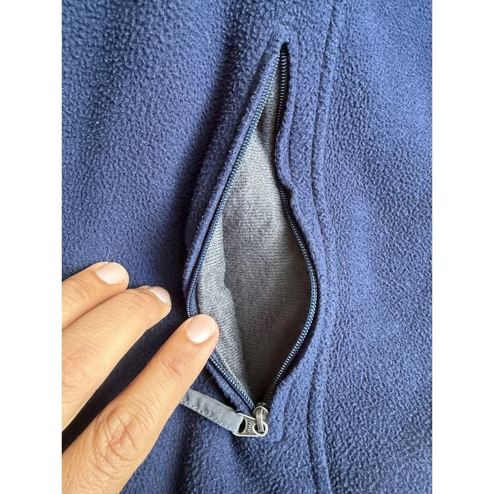 The North Face Jacket Mens XL Blue Fleece Full Zip Stand Collar Outdoor Hiking